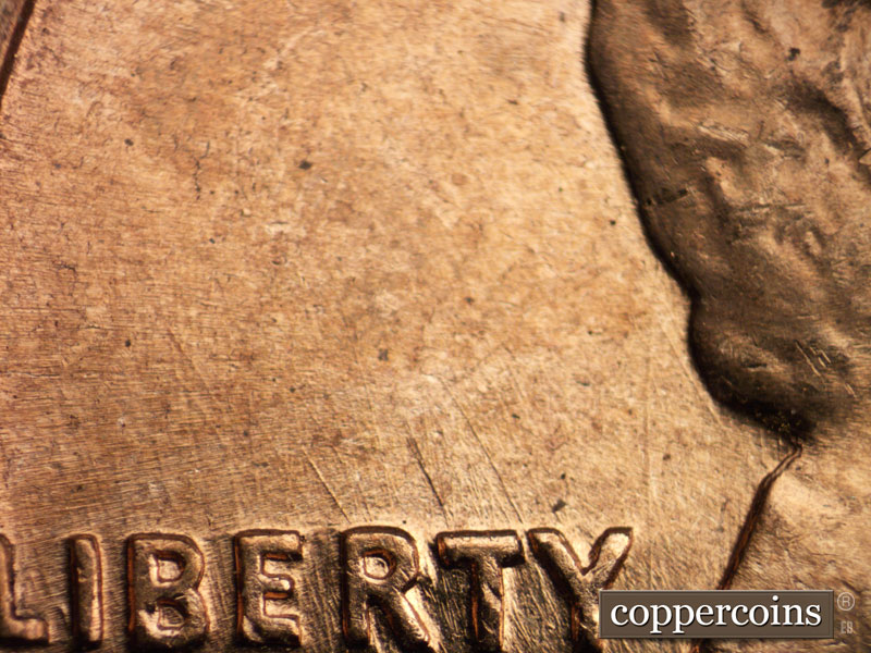 Die-stage A marker on 1960D•1MM•109 (1960 Repunched Mint Mark).