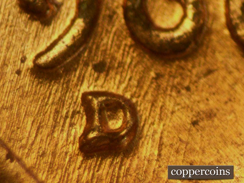 1960 Lincoln cent obverse, CopperCoins die 1960D•1MM•109.