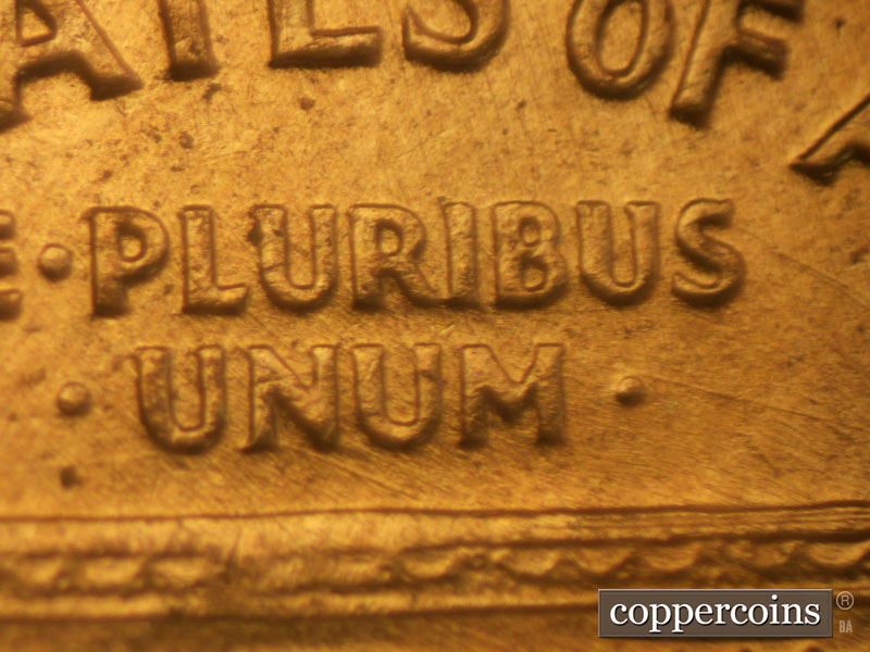 Die-stage B marker on 1960D•1MM•109 (1960 Repunched Mint Mark).