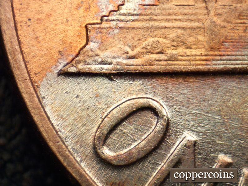 Die-stage C marker on 1960D•1MM•109 (1960 Repunched Mint Mark).