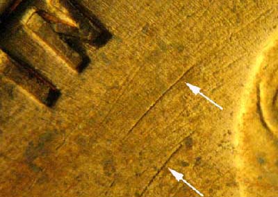 Die-stage C marker on 1960D•1MM•110 (1960 Repunched Mint Mark).