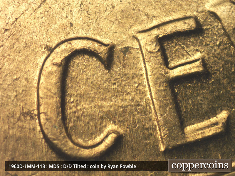 Die-stage C marker on 1960D•1MM•113 (1960 Repunched Mint Mark).