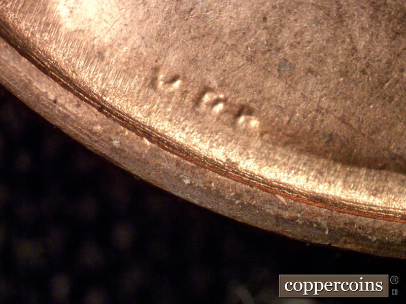 Die-stage A marker on 1960D•1MM•114 (1960 Repunched Mint Mark).