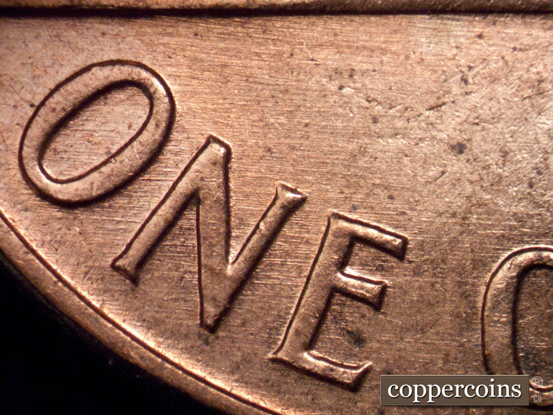 Die-stage A marker on 1960D•1MM•114 (1960 Repunched Mint Mark).