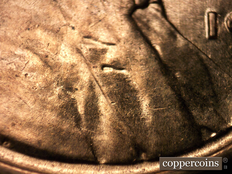 Die-stage C marker on 1960D•1MM•116 (1960 Repunched Mint Mark).
