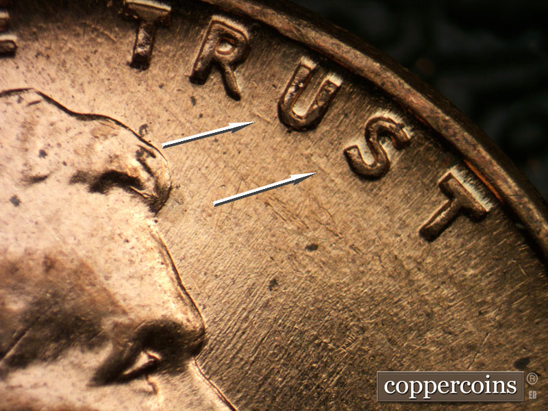 Die-stage A marker on 1960D•1MM•120 (1960 Repunched Mint Mark).