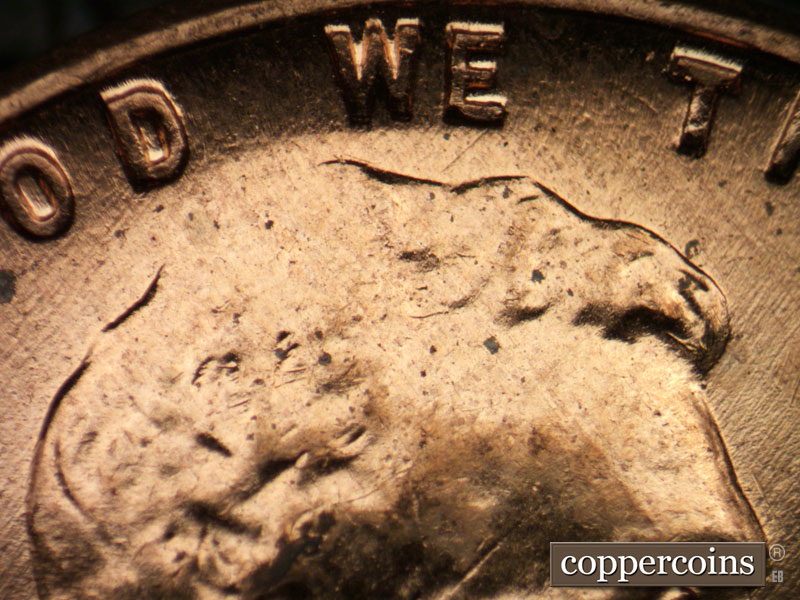 Die-stage A marker on 1960D•1MM•120 (1960 Repunched Mint Mark).