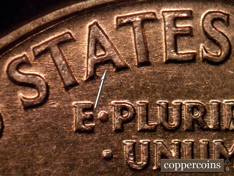 Die-stage B marker on 1960D•1MM•120 (1960 Repunched Mint Mark).
