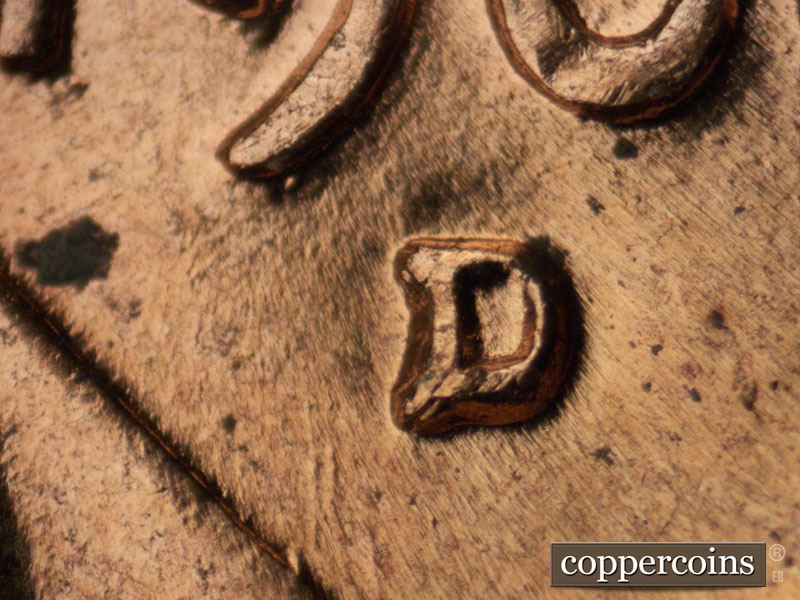 1960 Lincoln cent obverse, CopperCoins die 1960D•1MM•121.
