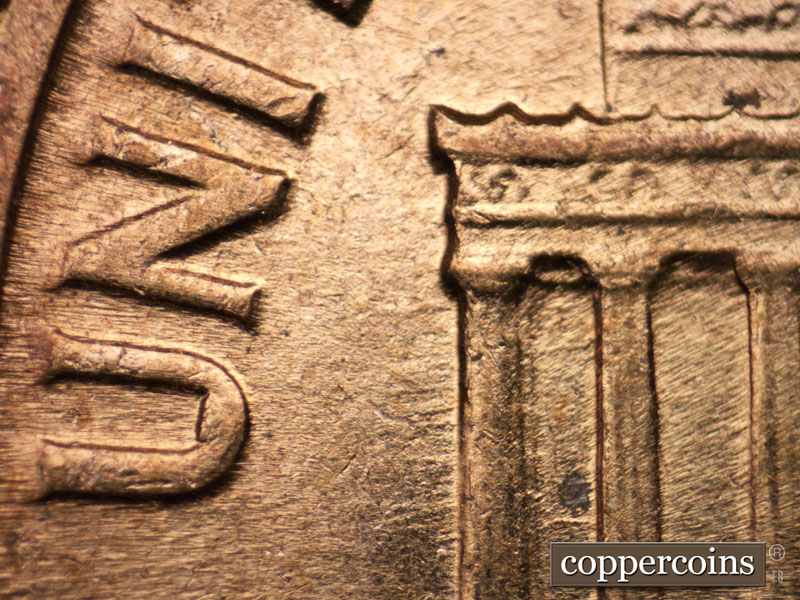 Die-stage C marker on 1960D•1MM•121 (1960 Repunched Mint Mark).