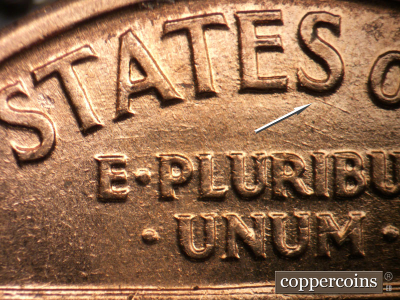 Die-stage C marker on 1960D•1MM•126 (1960 Repunched Mint Mark).