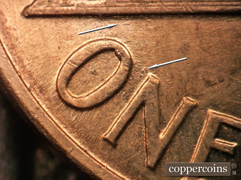 Die-stage C marker on 1960D•1MM•126 (1960 Repunched Mint Mark).