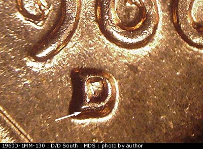 1960 Lincoln cent obverse, CopperCoins die 1960D•1MM•130.