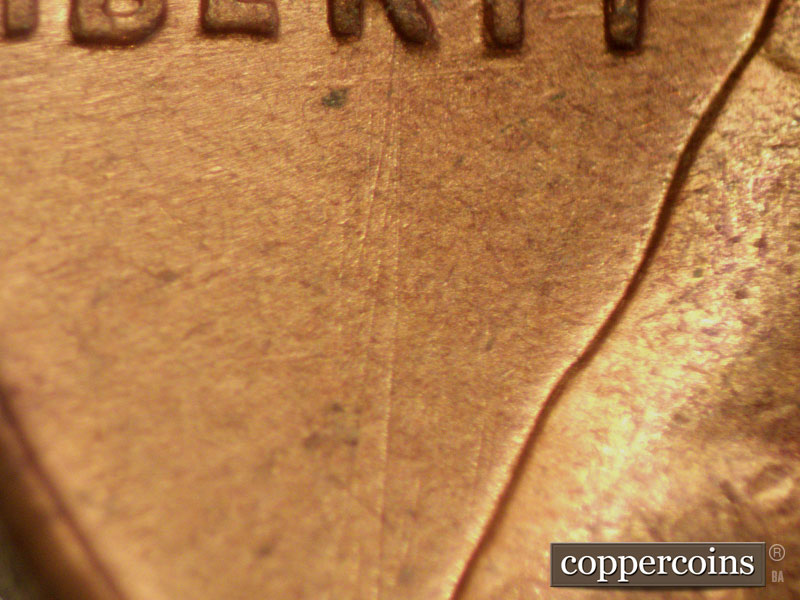 Die-stage A marker on 1960D•1MM•135 (1960 Repunched Mint Mark).
