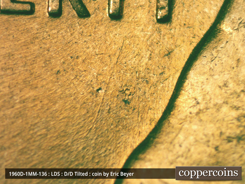 Die-stage C marker on 1960D•1MM•136 (1960 Repunched Mint Mark).