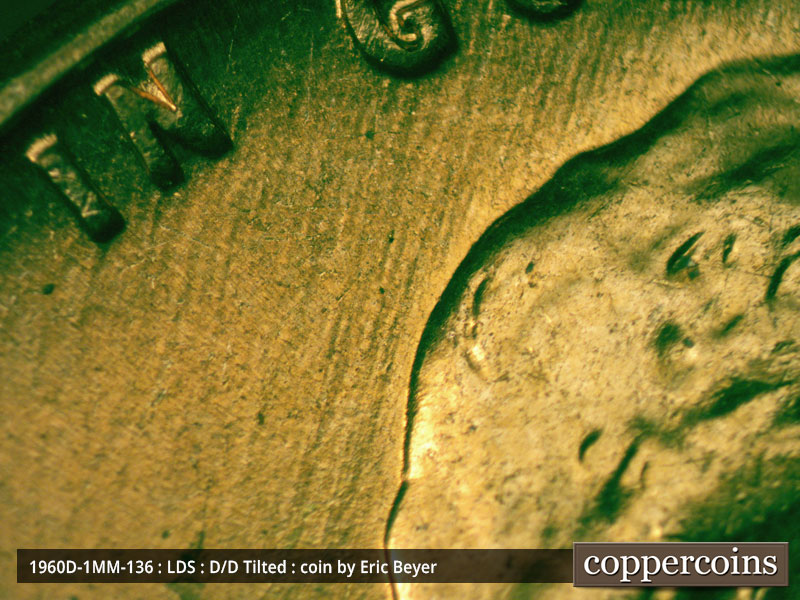 Die-stage C marker on 1960D•1MM•136 (1960 Repunched Mint Mark).