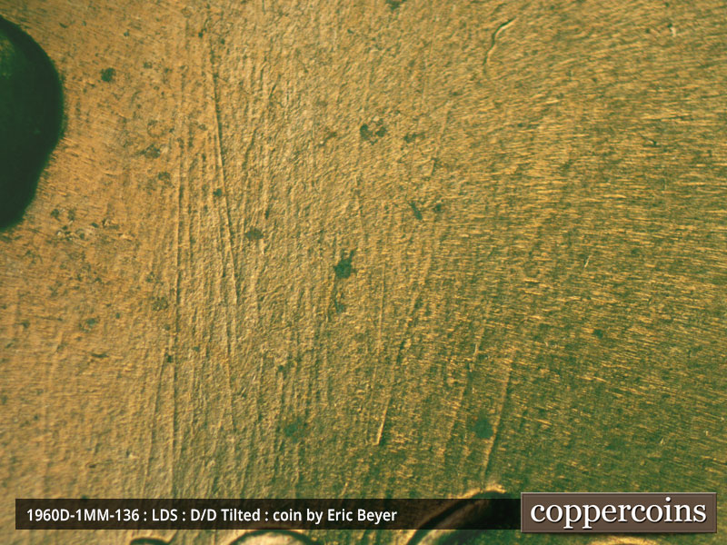 Die-stage C marker on 1960D•1MM•136 (1960 Repunched Mint Mark).
