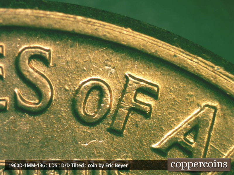Die-stage C marker on 1960D•1MM•136 (1960 Repunched Mint Mark).