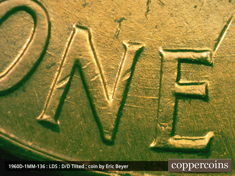 Die-stage C marker on 1960D•1MM•136 (1960 Repunched Mint Mark).