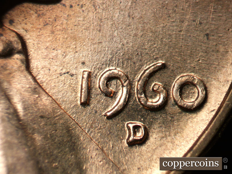 Die-stage C marker on 1960D•1MM•137 (1960 Repunched Mint Mark).