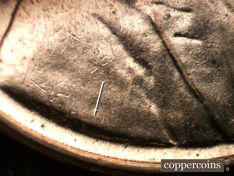 Die-stage C marker on 1960D•1MM•137 (1960 Repunched Mint Mark).