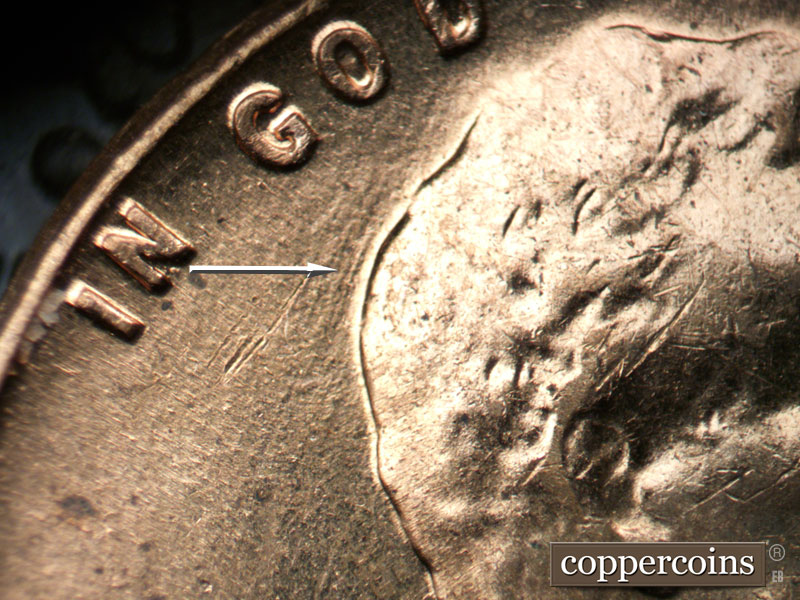 Die-stage C marker on 1960D•1MM•137 (1960 Repunched Mint Mark).