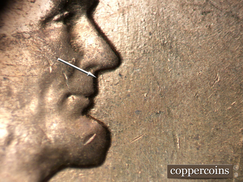 Die-stage C marker on 1960D•1MM•137 (1960 Repunched Mint Mark).
