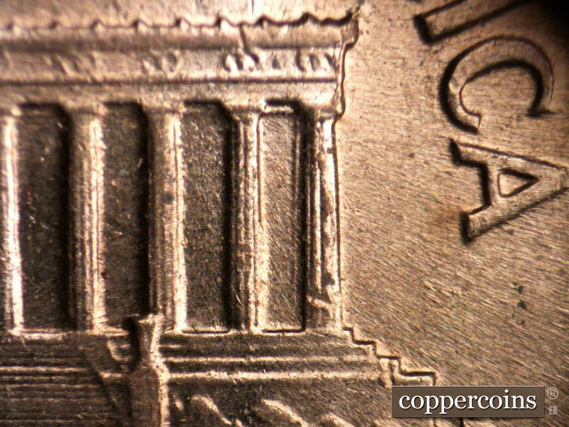 Die-stage C marker on 1960D•1MM•137 (1960 Repunched Mint Mark).