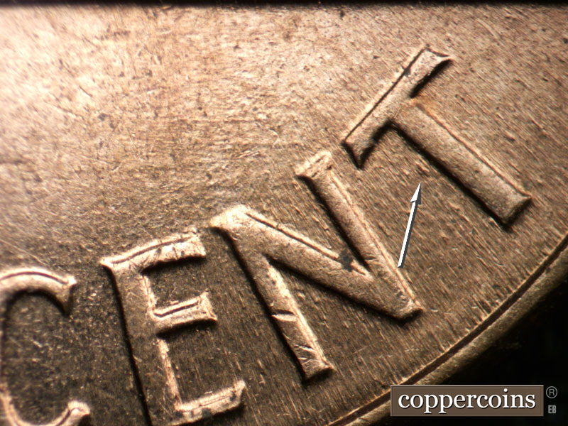 Die-stage C marker on 1960D•1MM•137 (1960 Repunched Mint Mark).