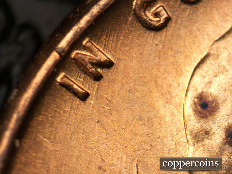 Die-stage B marker on 1960D•1MM•138 (1960 Repunched Mint Mark).