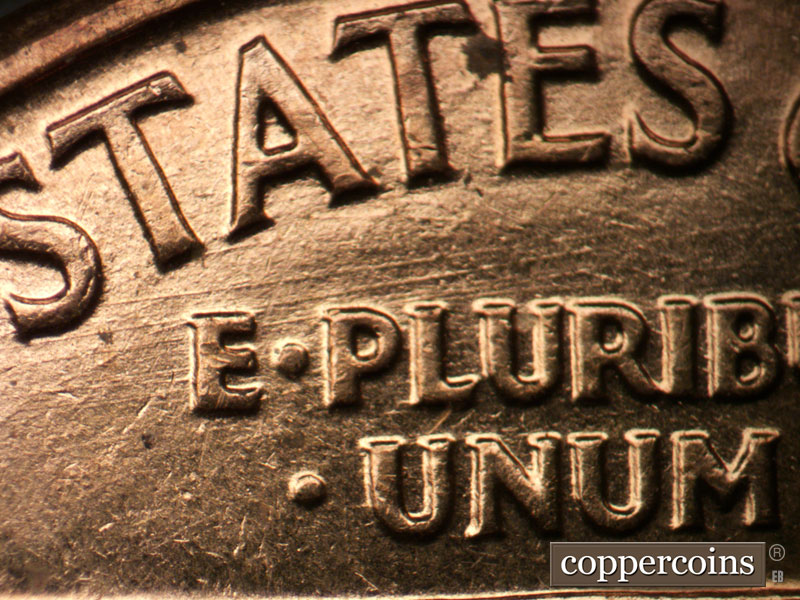 Die-stage B marker on 1960D•1MM•139 (1960 Repunched Mint Mark).