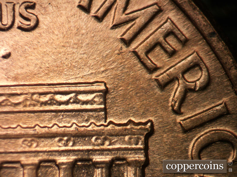 Die-stage B marker on 1960D•1MM•139 (1960 Repunched Mint Mark).