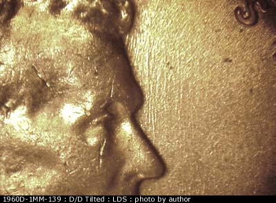 Die-stage C marker on 1960D•1MM•139 (1960 Repunched Mint Mark).