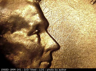Die-stage C marker on 1960D•1MM•141 (1960 Repunched Mint Mark).