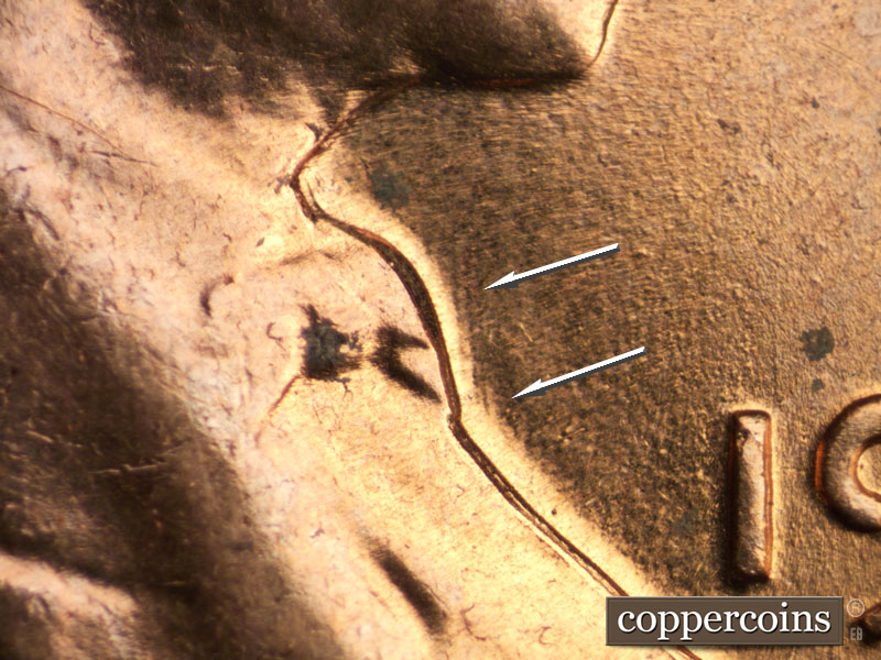 Die-stage C marker on 1960D•1MM•142 (1960 Repunched Mint Mark).