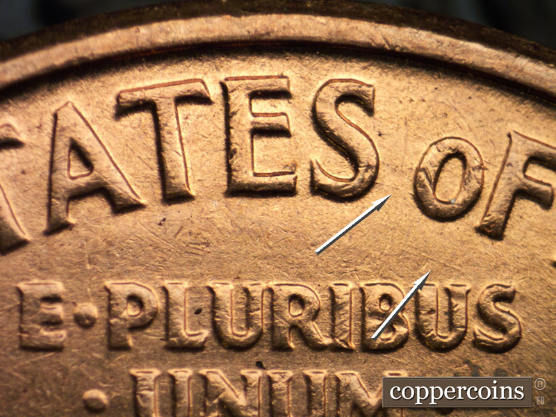 Die-stage C marker on 1960D•1MM•142 (1960 Repunched Mint Mark).
