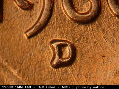 1960 Lincoln cent obverse, CopperCoins die 1960D•1MM•148.
