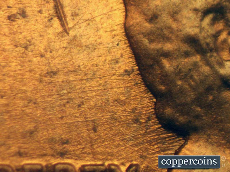 Die-stage B marker on 1960D•1MM•151 (1960 Repunched Mint Mark).