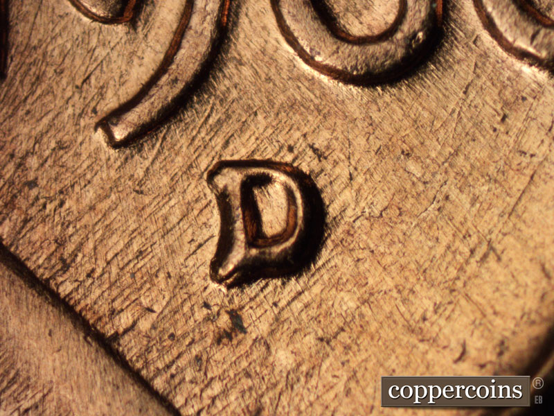 1960 Lincoln cent obverse, CopperCoins die 1960D•1MM•159.