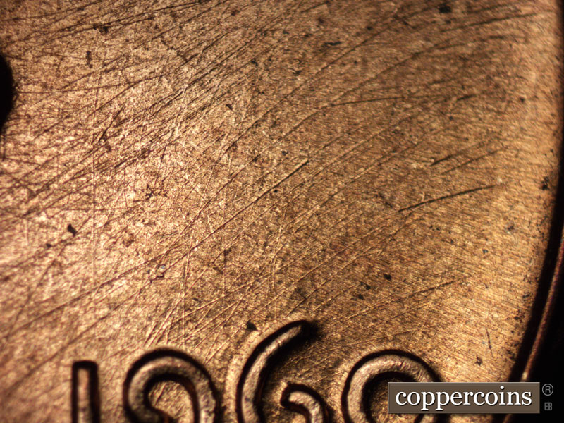 Die-stage B marker on 1960D•1MM•159 (1960 Repunched Mint Mark).