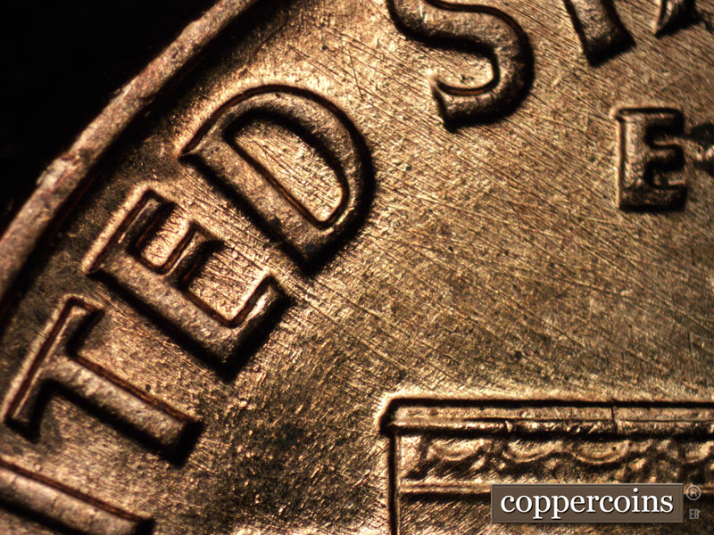 Die-stage B marker on 1960D•1MM•159 (1960 Repunched Mint Mark).
