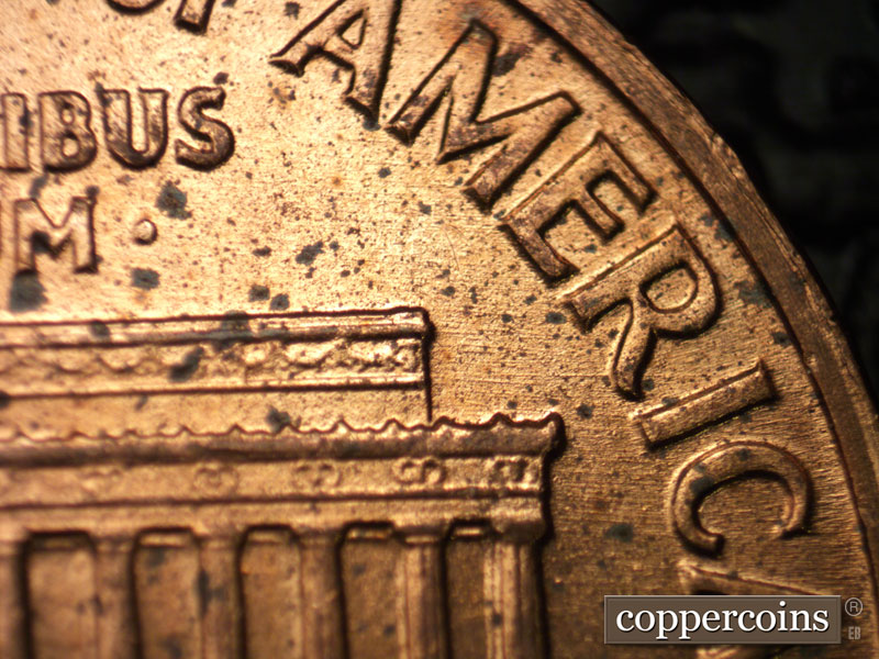 Die-stage B marker on 1960D•1MM•164 (1960 Repunched Mint Mark).