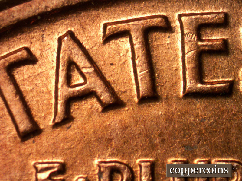 Die-stage A marker on 1960D•1MM•165 (1960 Repunched Mint Mark).