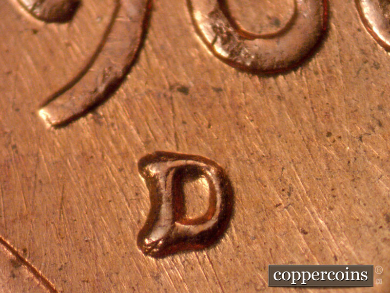 1960 Lincoln cent obverse, CopperCoins die 1960D•1MM•165.