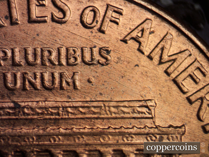 Die-stage B marker on 1960D•1MM•166 (1960 Repunched Mint Mark).