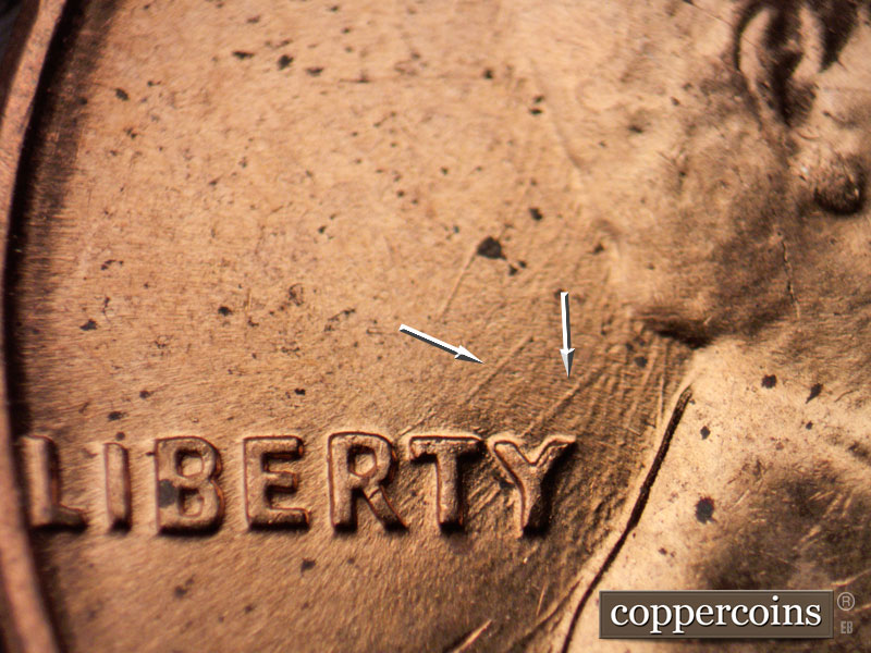 Die-stage C marker on 1960D•1MM•166 (1960 Repunched Mint Mark).