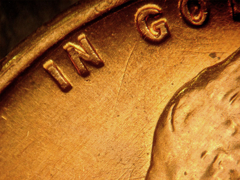 Die-stage B marker on 1960D•1MM•172 (1960 Repunched Mint Mark).