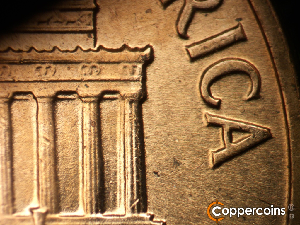 Die-stage B marker on 1960D•1MM•173 showing No die chipping on column 12.
