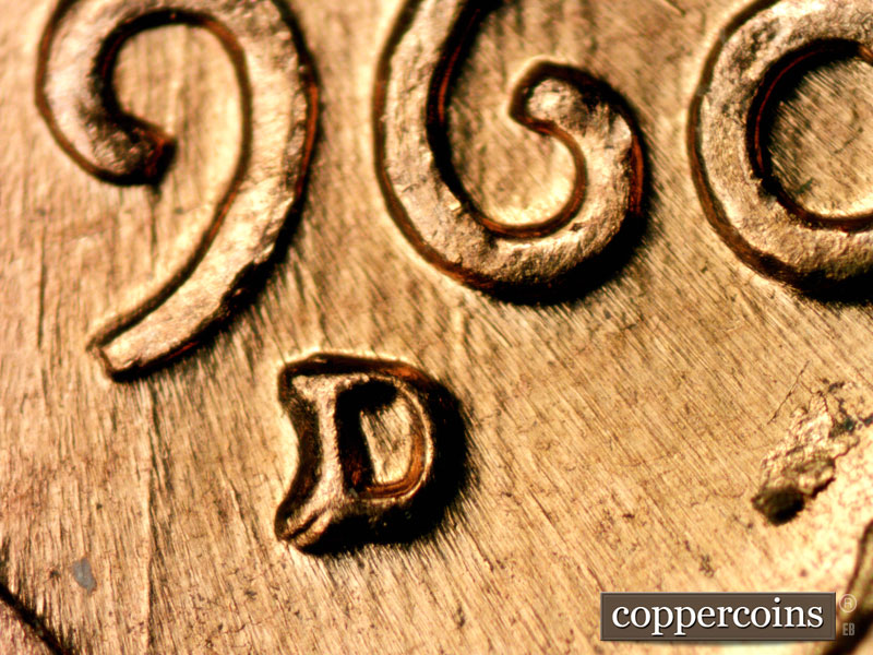 1960 Lincoln cent obverse, CopperCoins die 1960D•1MM•175.