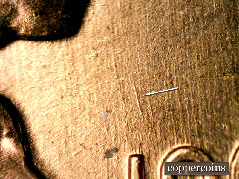 Die-stage B marker on 1960D•1MM•175 (1960 Repunched Mint Mark).